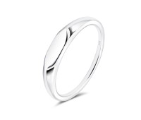 Signet Plain Silver Ring NSR-4339